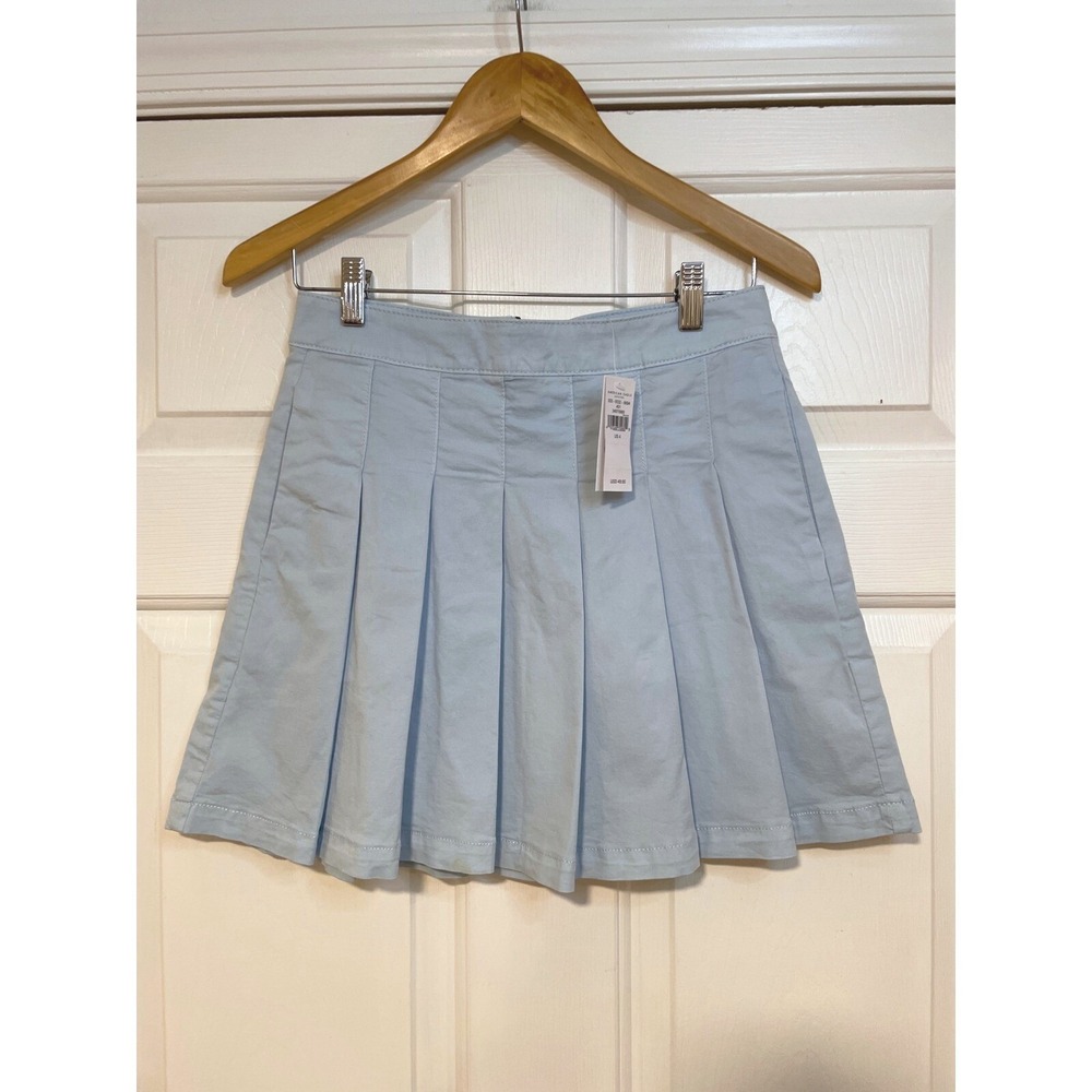 American Eagle Pleated Mini Tennis Skirt NEW Preppy Academic Y2K Light Blue S‎